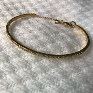 Gold pave bracelet